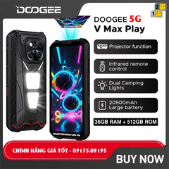 Doogee Vmax Play 5G (Projector) - Chính hãng nguyên Seal Giá Tốt + Đủ đồ chơi Khuyến mãi Hấp Dẫn - 09175.09195