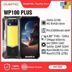 Oukitel WP100 Plus - 6.88inch IP68/69K Pin33000mAh Ram36/512GB Camera64/20/2/32MP CampingLight Android 16