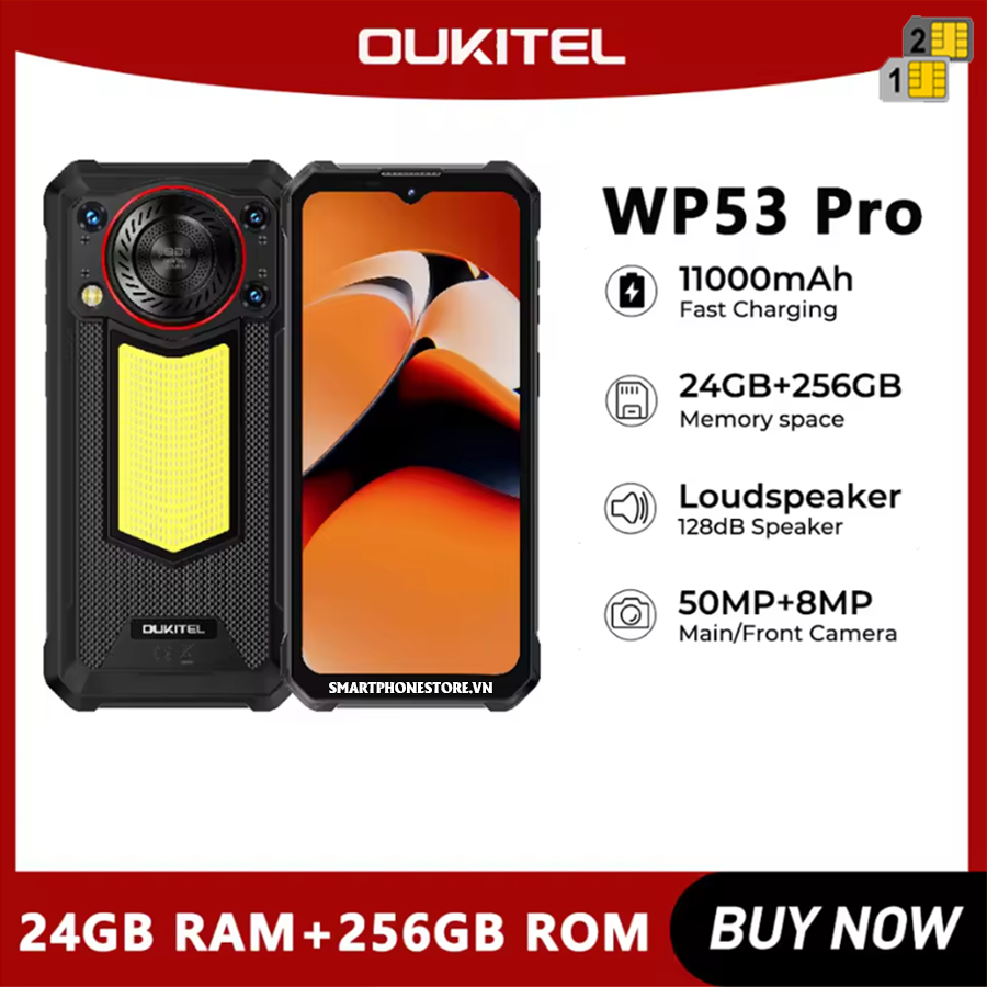Oukitel WP53 Pro - Chính hãng nguyên Seal Giá Tốt + Khuyến mãi Hẫp Dẫn - 09175.09195