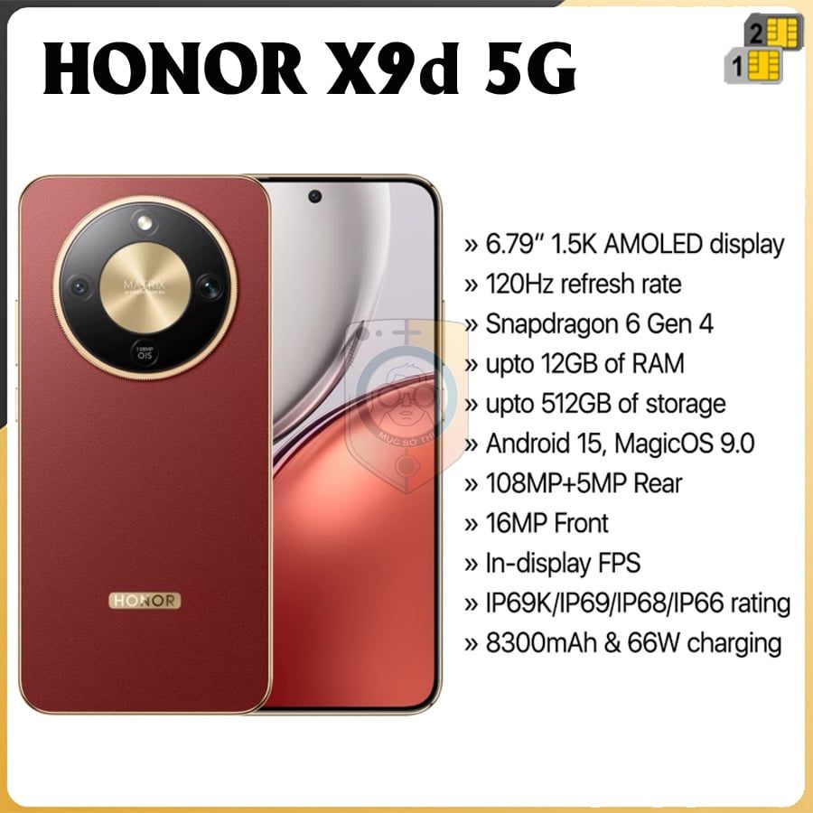 Honor X9d 5G - Chính hãng nguyên Seal GIÁ TỐT + Khuyến mãi hấp dẫn - 09175.09195