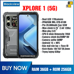 Blackview Xplore 1 5G - Chính hãng nguyên Seal Giá Tốt + Khuyến mãi Hấp Dẫn - 09175.09195