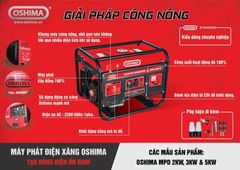 Máy phát điện chạy xăng 4 thì Oshima MPD 5000 5KW D đề nổ