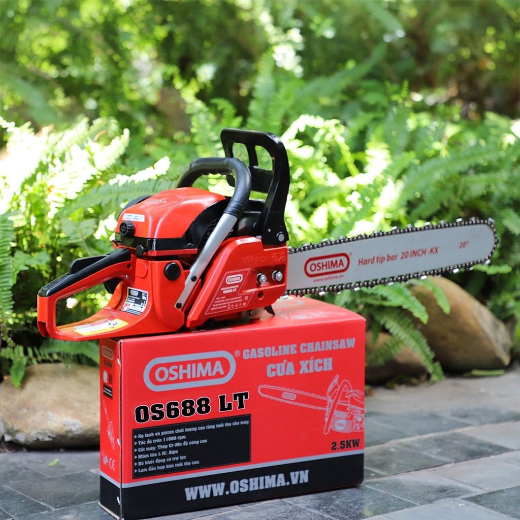 Cưa Oshima OS688 LT 58cc Đỏ-đen 2 thì