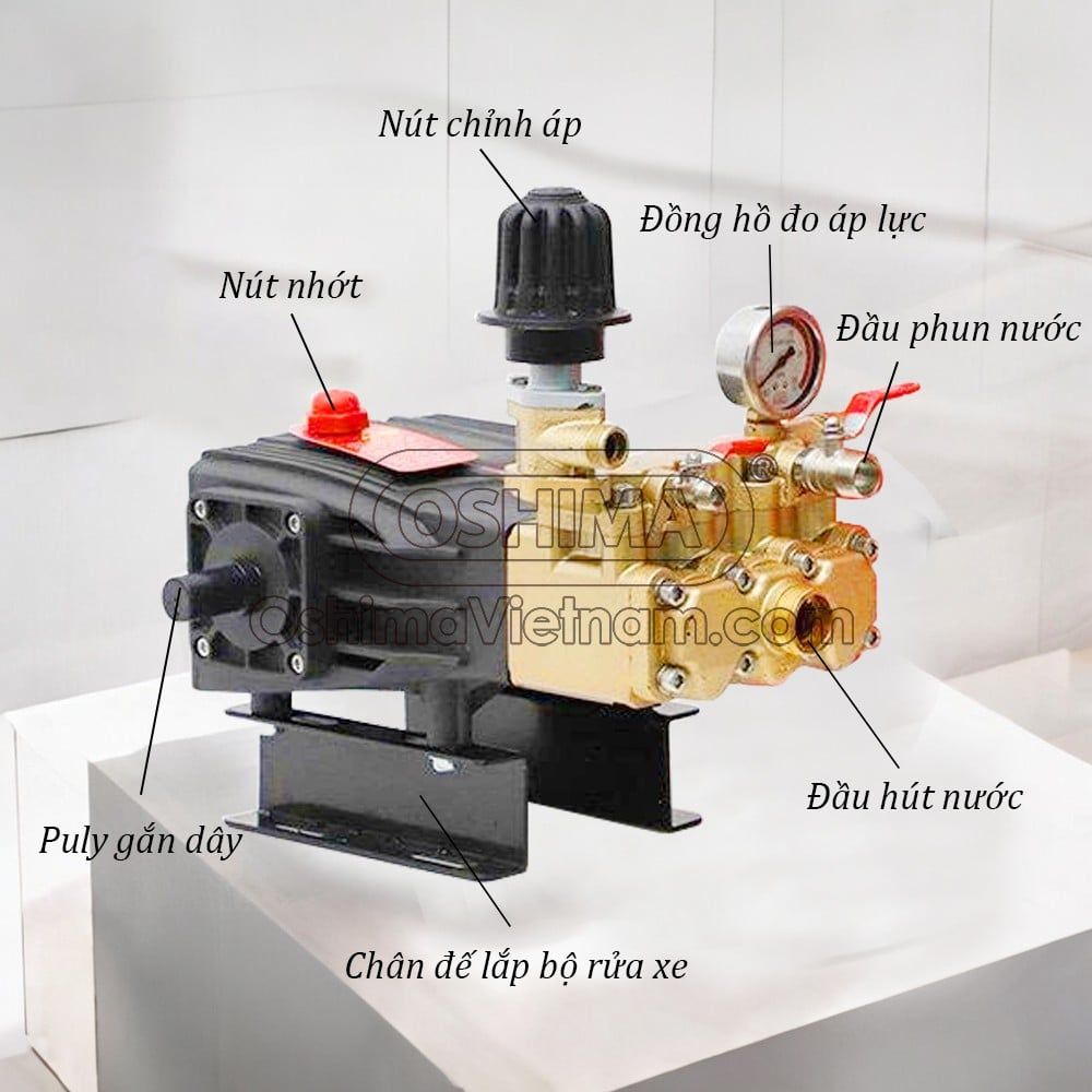 Đầu phun áp lực OSHIMA OS-30H100 5.0HP Ty sứ đen