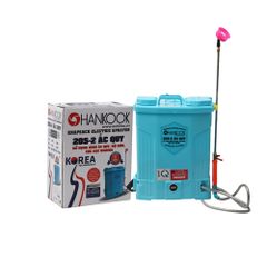 Máy phun thuốc trừ sâu, côn trùng điện HANKOOK 20S-ắc quy Xanh Bình ắc quy 12V8Ah