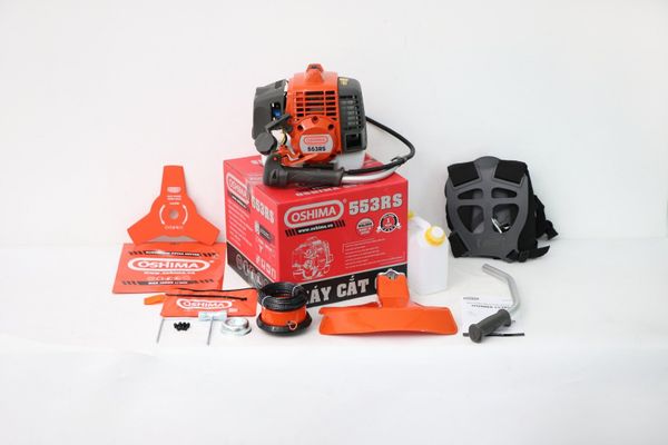 Máy cắt cỏ OSHIMA 553 RS 2.3kW Cam-xám 2 thì 50.6CC