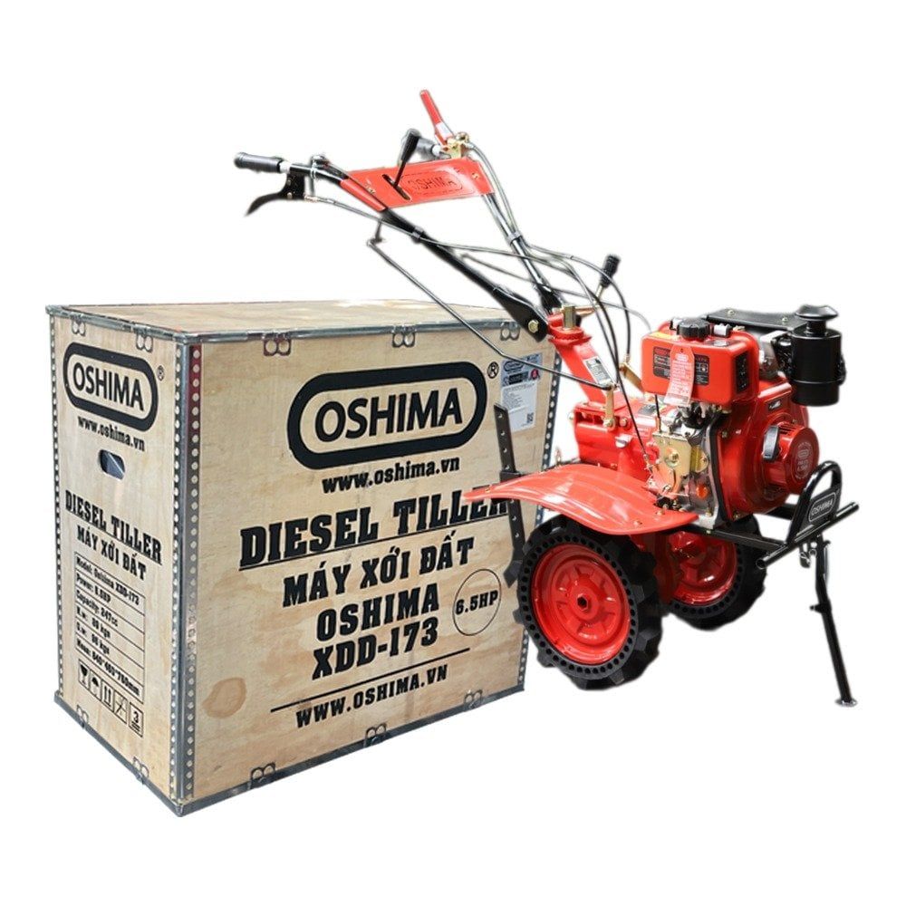 Máy xới đất chạy dầu OSHIMA XDD 173 6.5HP Đỏ