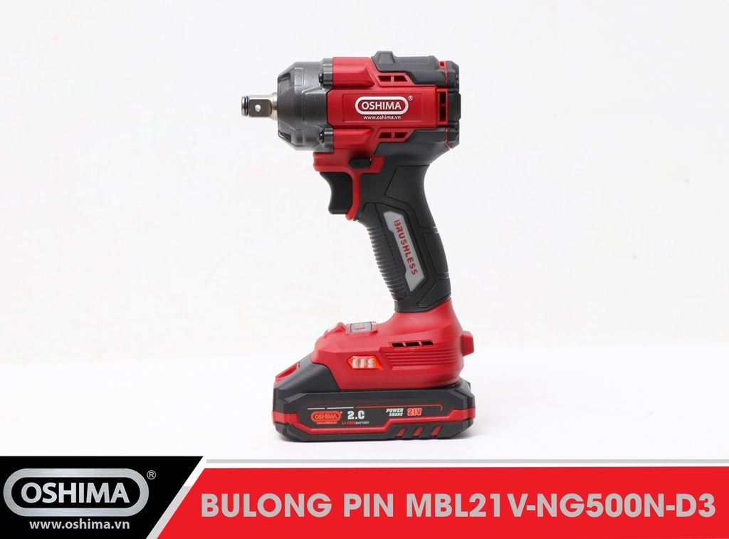 Súng Mở bu lông pin lithium Oshima MBL21V-NG400N-D1 kèm Pin Sạc