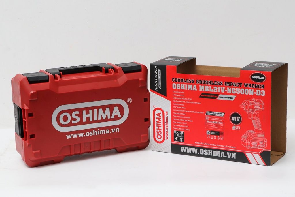 Súng Mở bu lông pin lithium Oshima MBL21V-NG500N-D3 kèm pin sạc