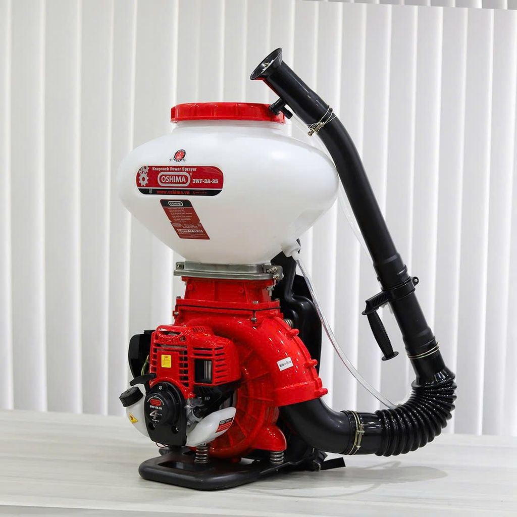 Máy phun thuốc trừ sâu côn trùng động cơ OSHIMA 3WF-3A-35 Đỏ 4 thì (3 chức năng)