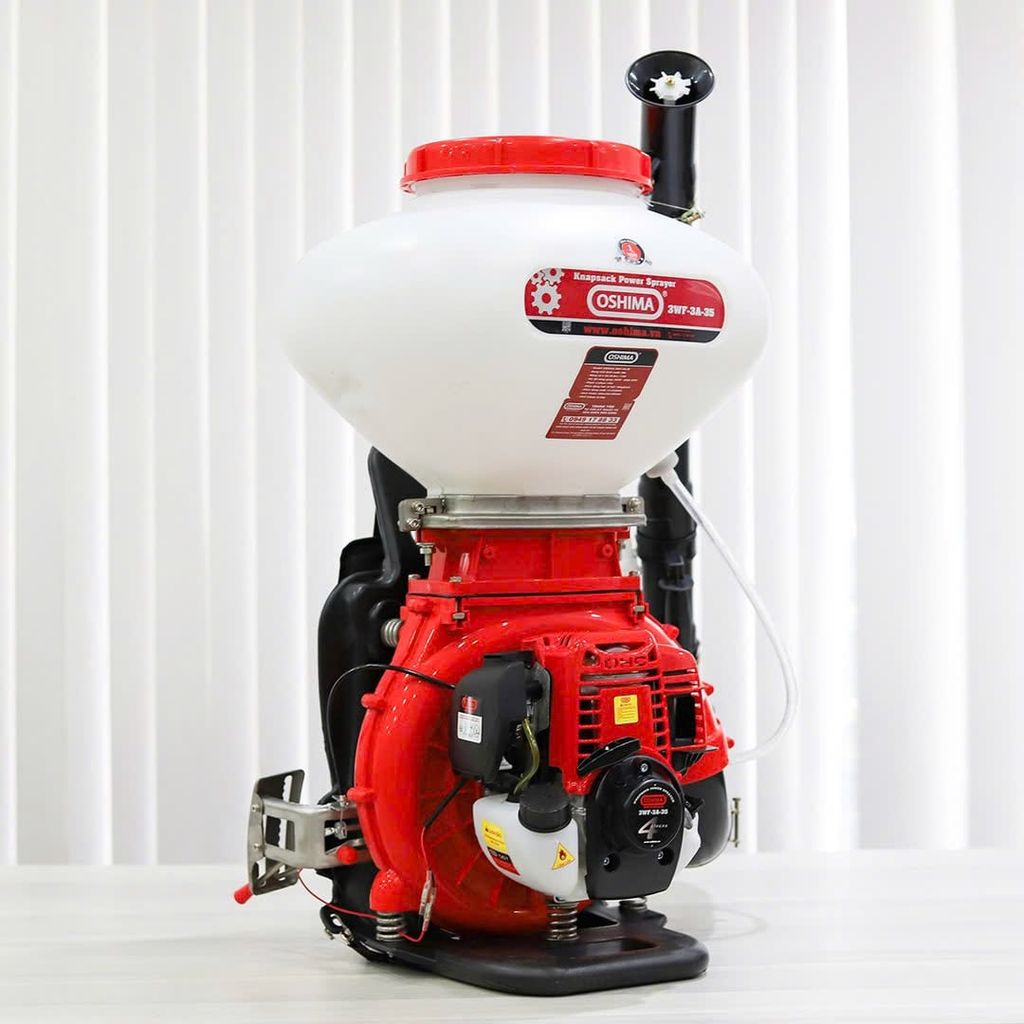 Máy phun thuốc trừ sâu côn trùng động cơ OSHIMA 3WF-3A-35 Đỏ 4 thì (3 chức năng)