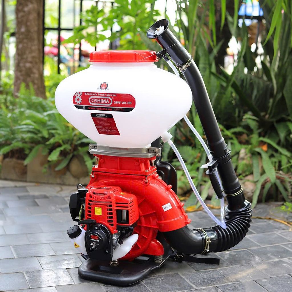 Máy phun thuốc trừ sâu côn trùng động cơ OSHIMA 3WF-3A-35 Đỏ 4 thì (3 chức năng)