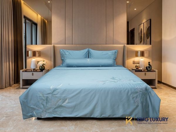 Bộ chăn ga Nature Home Standard Tencel Cotton Mộc Hoa Trắng