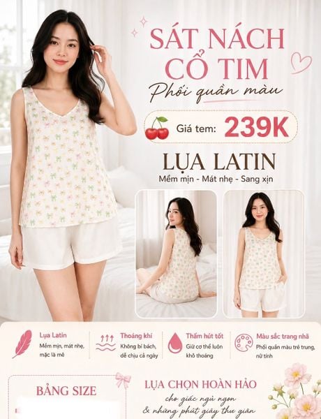  Bộ lụa latin đùi sát nách 