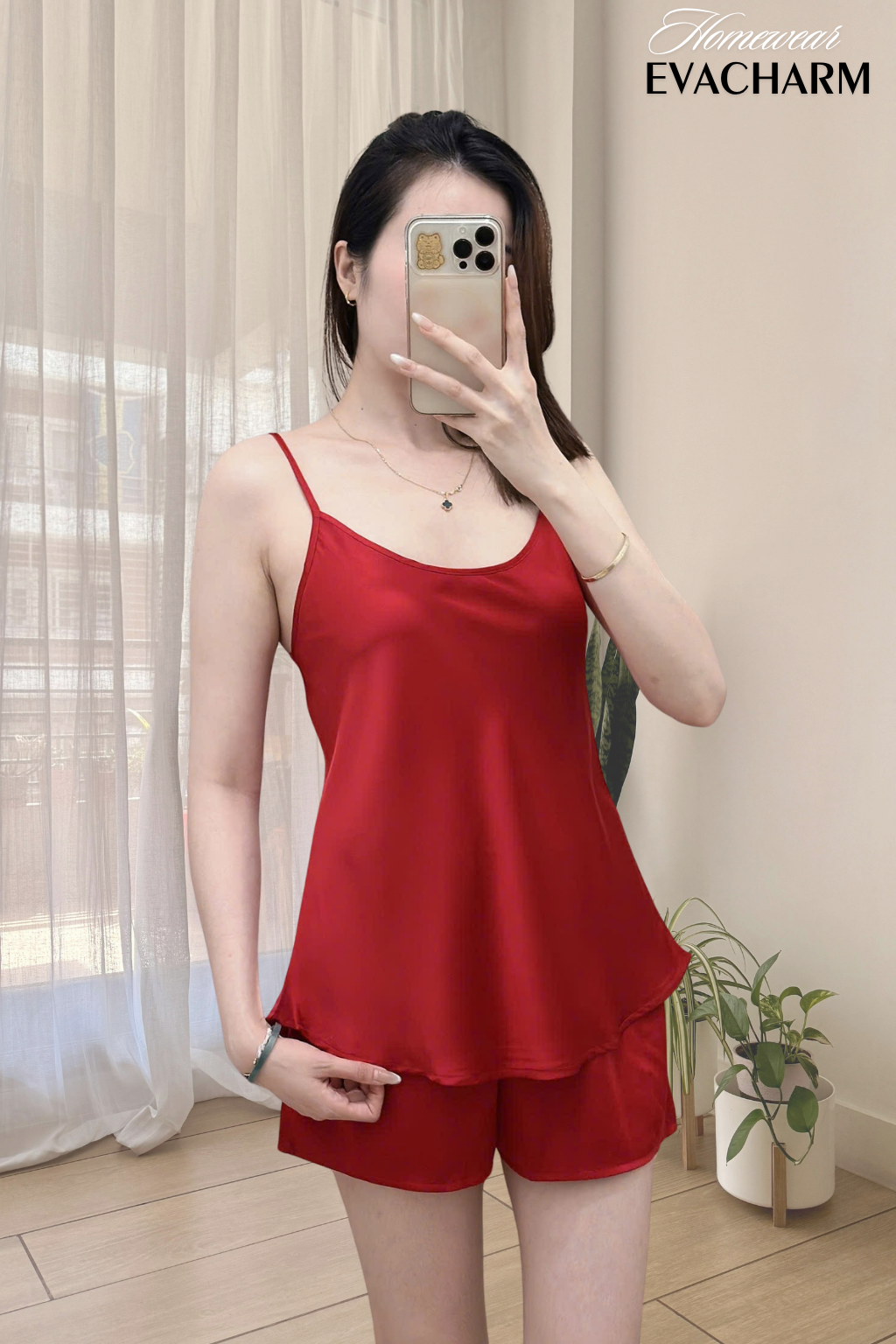  Bộ lụa đùi cột dây lưng 