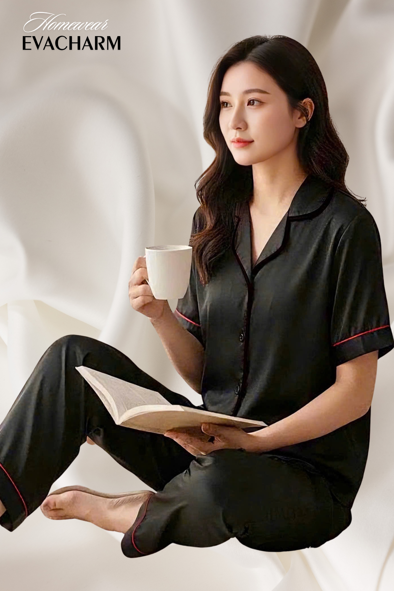  Bộ lụa Latin Pyjama trơn 