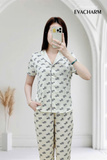  Bộ lụa Pijama tay ngắn quần dài 