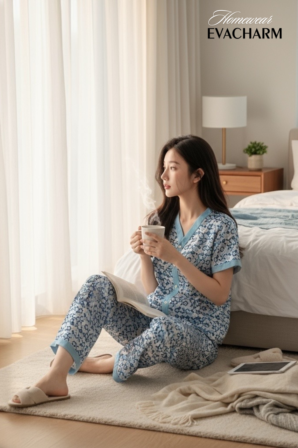  Bộ lụa Pháp cao cấp Cổ Y Hoạ Tiết 