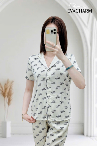  Bộ lụa Pijama tay ngắn quần dài 