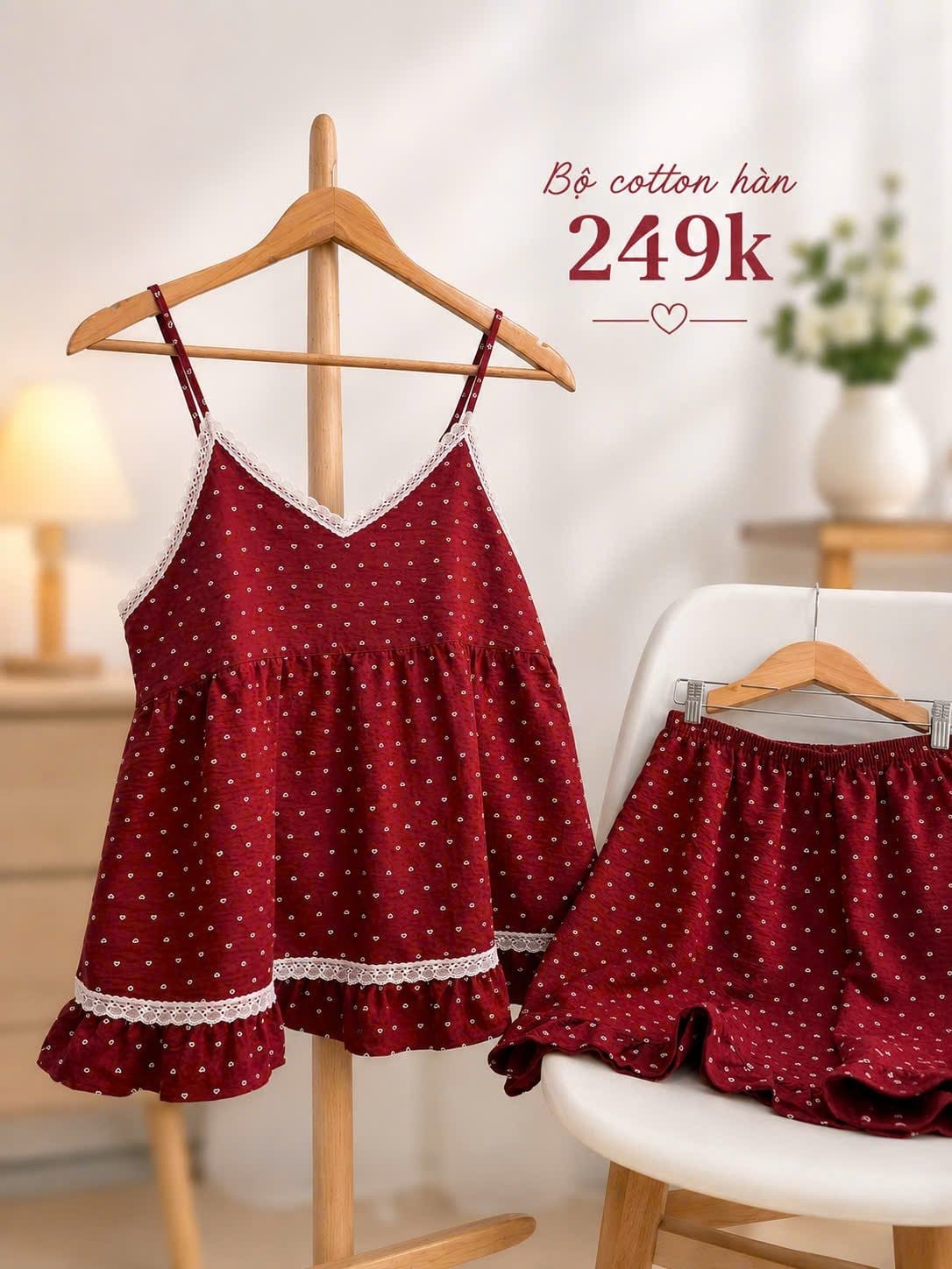  Bộ Cotton Hàn đùi hai dây 