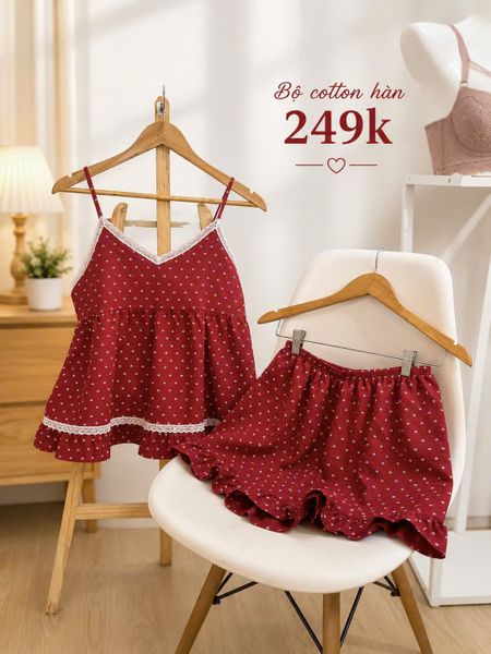  Bộ Cotton Hàn đùi hai dây 
