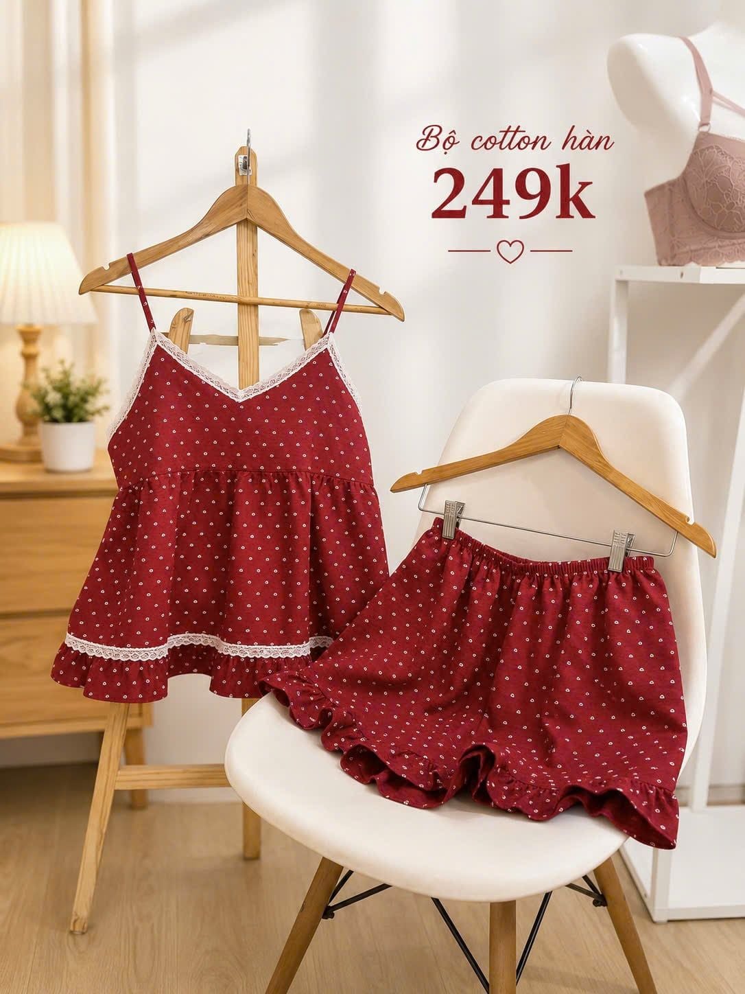  Bộ Cotton Hàn đùi hai dây 