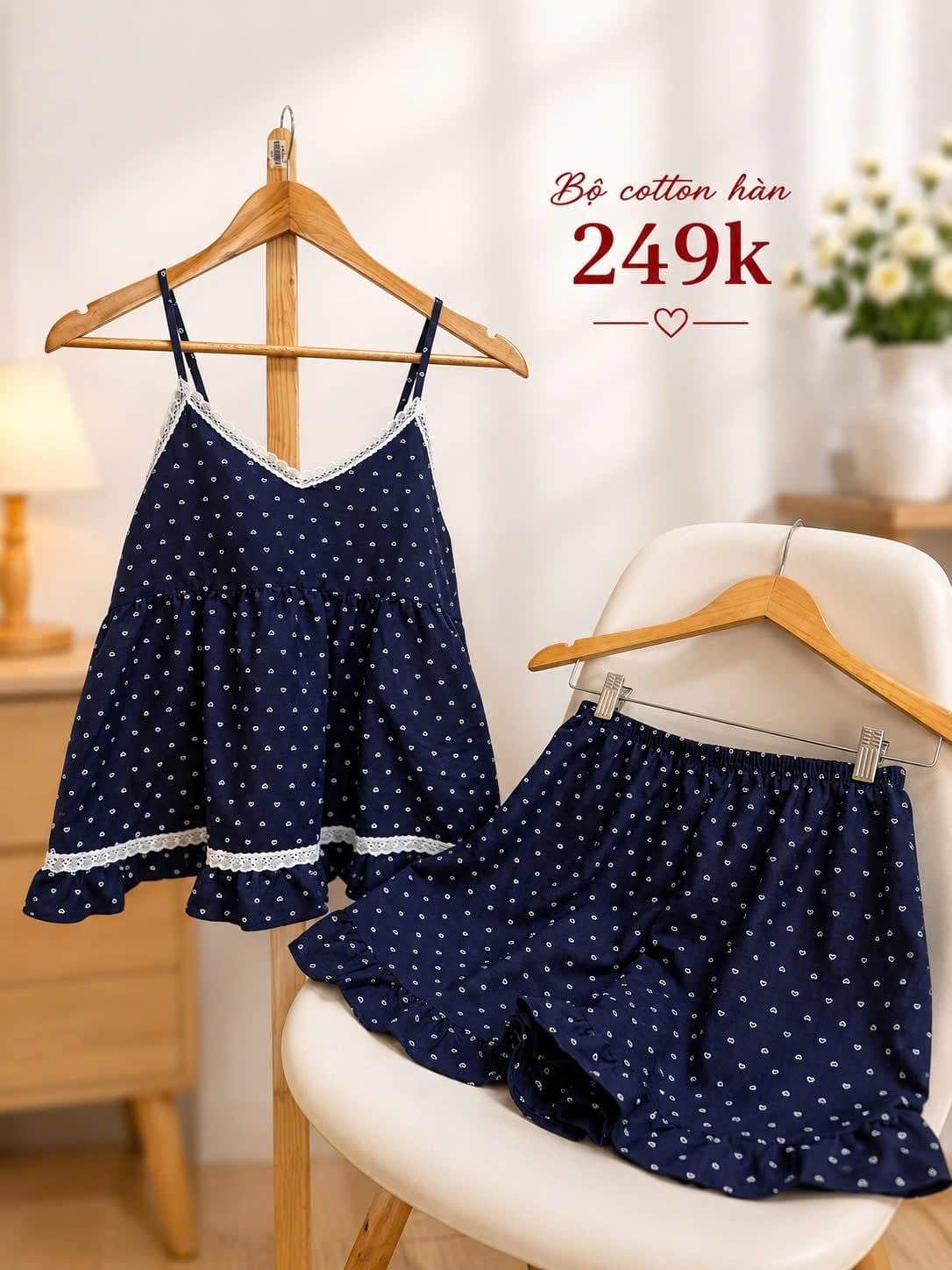  Bộ Cotton Hàn đùi hai dây 