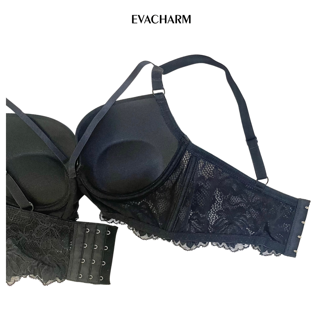  Áo ngực ren mút đệm nâng vừa, bảng lưng to ôm 