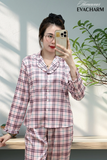  Bộ lụa Pháp Pijama cao cấp (sọc hồng) 