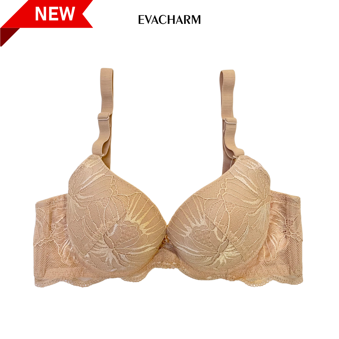  Áo ngực ren 3 móc Zagu đệm dày nâng ngực 