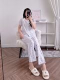  Bộ mặc nhà tay ngắn quần dài Kate hàn 