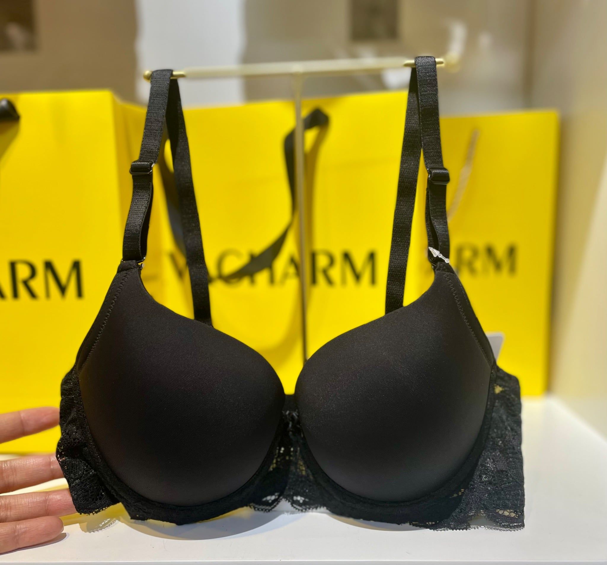  Áo ngực trơn dây ren đệm dày nâng ngực 