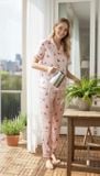  Bộ lụa Pháp cao cấp Pijama hoạ tiết 