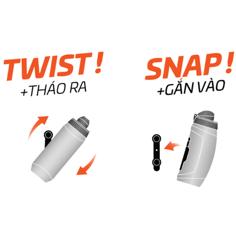 Bộ Gọng & Bình Xe Đạp FIDLOCK Twist bottle 590 + bike base