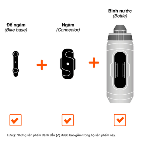 Bộ Gọng & Bình Xe Đạp FIDLOCK Twist bottle 590 + bike base