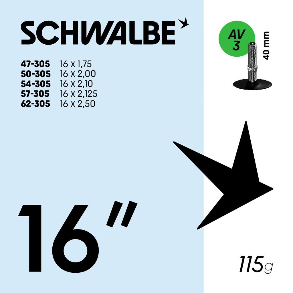 Ruột Xe Đạp SCHWALBE 16 inch