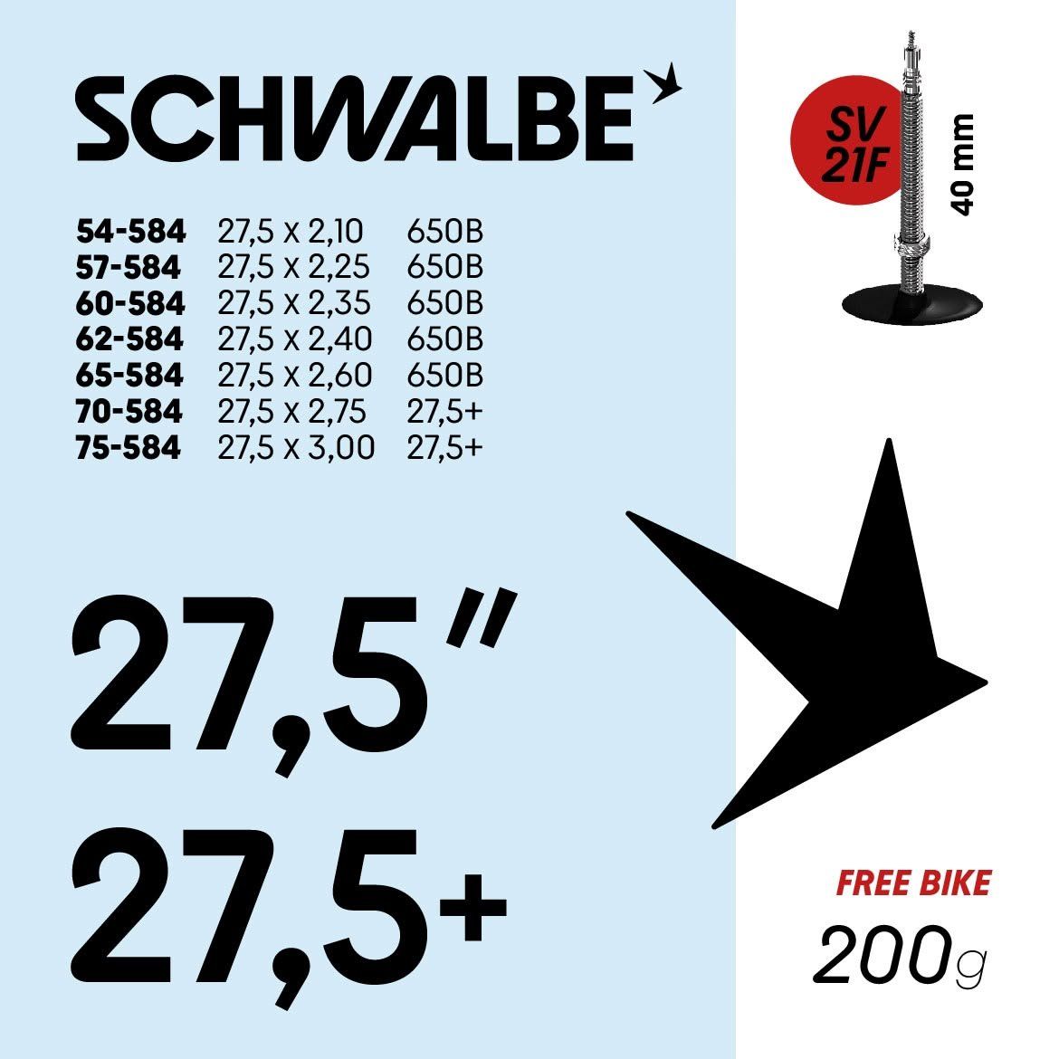 Ruột Xe Đạp SCHWALBE 27.5 inch
