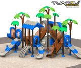 Bộ nhà cây mầm non ngoài trời 2 tầng, bo nha cay mam non ngoai troi 2 tang