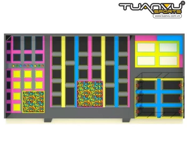 Công viên bạt nhún trong nhà KP-BC160630, cong vien bat nhun trong nha kp bc160630