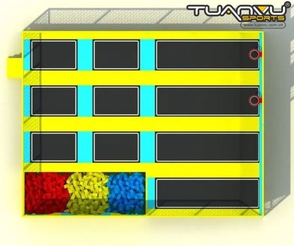 Công viên bạt nhún trong nhà KP-BC190305-Z1, cong vien bat nhun trong nha kp bc190305 z1