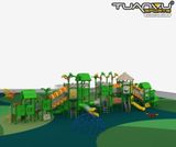 Khu vui chơi ngoài trời mầm non Jungle Series 3 tầng, khu vui choi ngoai troi mam non jungle series 3 tang