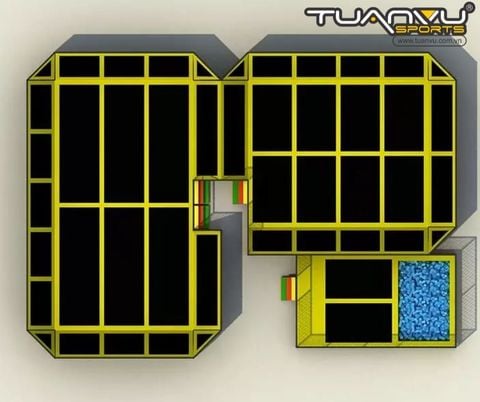 Công viên bạt nhún trong nhà KP-BC141122-5, cong vien bat nhun trong nha kp bc141122 5