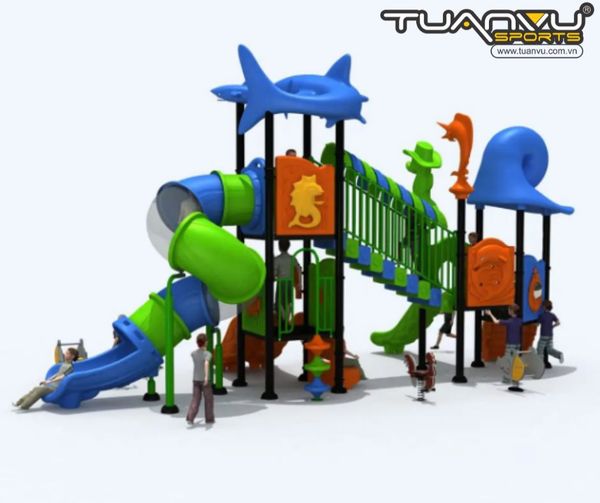 Sân chơi ngoài trời mầm non đại dương KP-HYSH004, san choi ngoai troi mam non dai duong kp hysh004