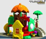 Sân chơi ngoài trời mầm non KP-QS002, san choi ngoai troi mam non kp qs002