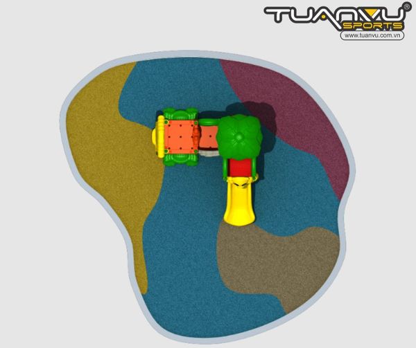 Sân chơi ngoài trời mầm non KP-QS004, san choi ngoai troi mam non kp qs004