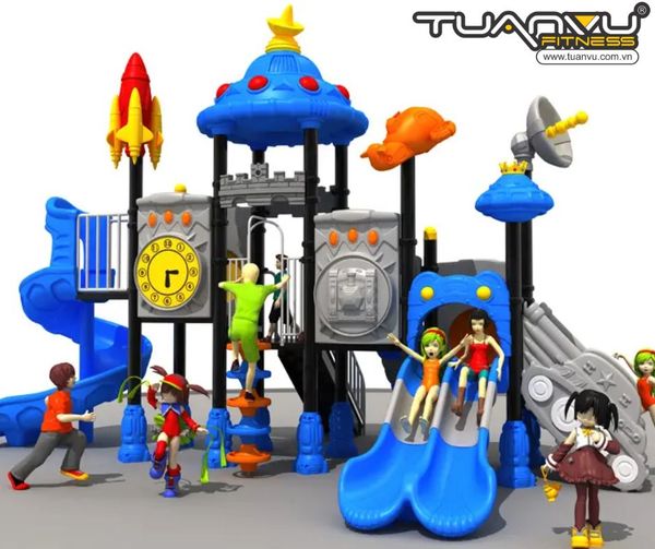 Sân chơi ngoài trời mầm non KP-TK010, san choi ngoai troi mam non kp tk010