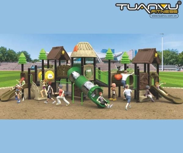 Sân chơi ngoài trời mầm non KP-TY014, san choi ngoai troi mam non kp ty014