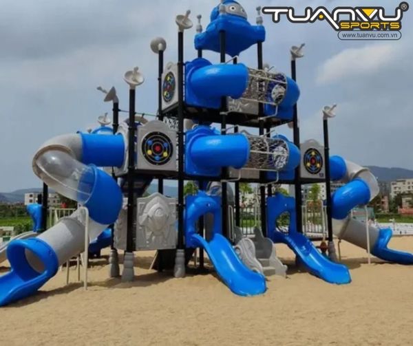 Sân chơi ngoài trời mầm non KP-XAL027, san choi ngoai troi mam non kp xal027