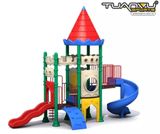 Sân chơi ngoài trời mầm non lâu đài 2 tầng, San choi ngoai troi mam non lau dai 2 tang