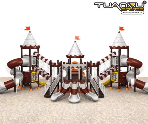 Sân chơi ngoài trời mầm non lâu đài bãi biển, San choi ngoai troi mam non lau dai bai bien